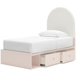  Signature Design by Ashley Wistenpine B1323B12 Twin Upholstered Panel Bed with Storage IMAGE 2