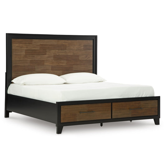  Benchcraft Kraeburn B496B6 Queen Panel Storage Bed IMAGE 1