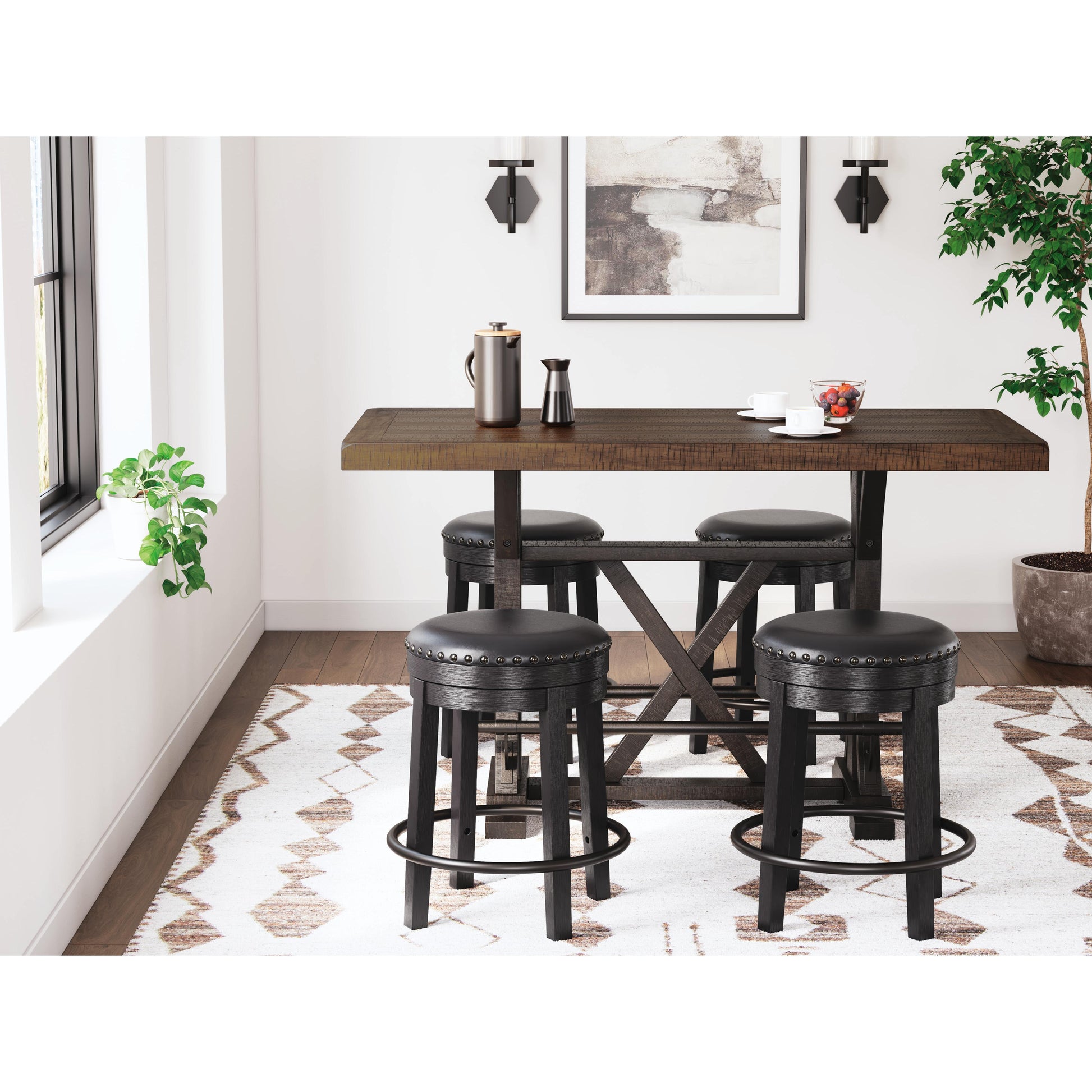 Signature Design Ashley Valebeck Barstool Ashley Valebeck White