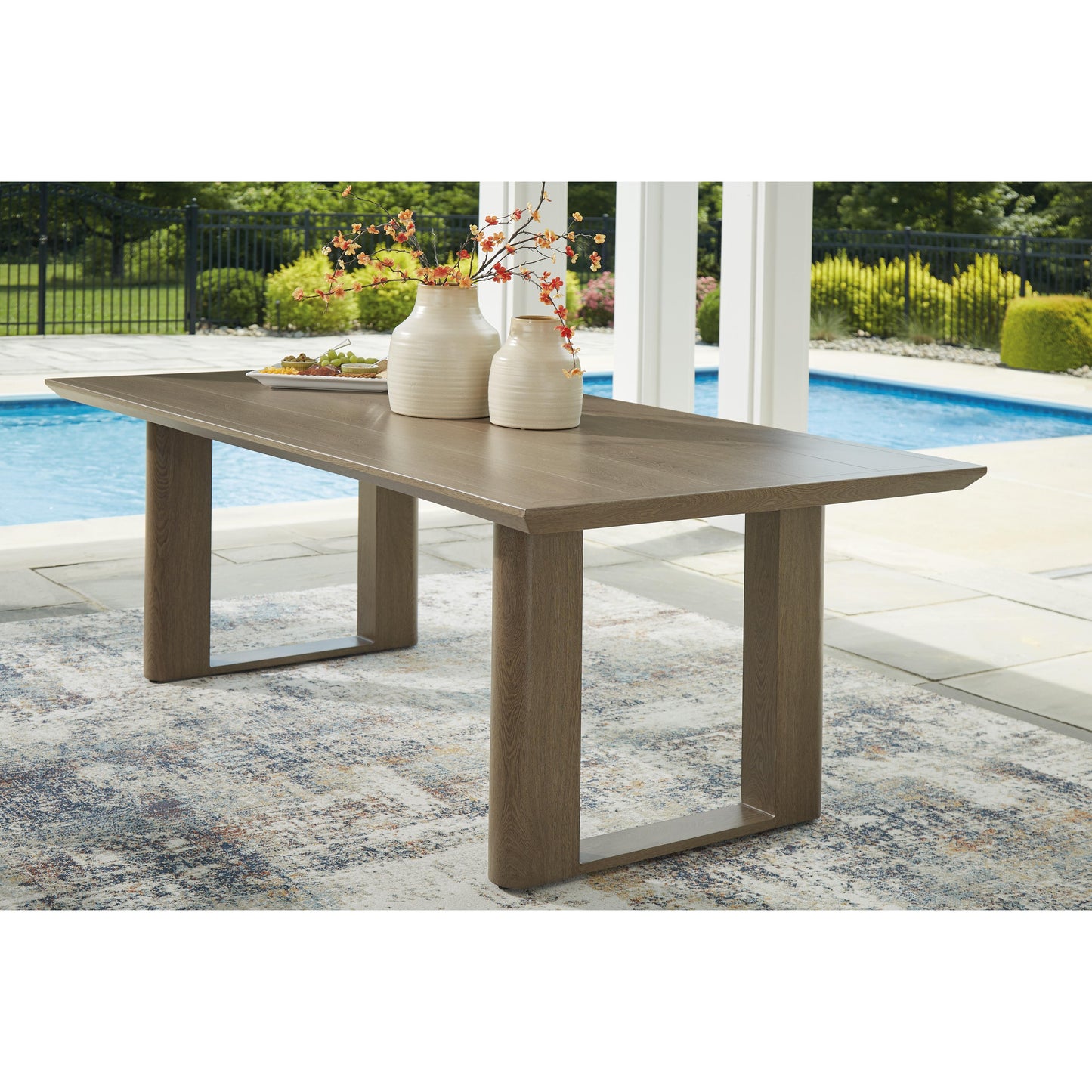 Signature Design by Ashley Serene Bay P671-625 Rectangular Dining Table with Umbrella Option IMAGE 5
