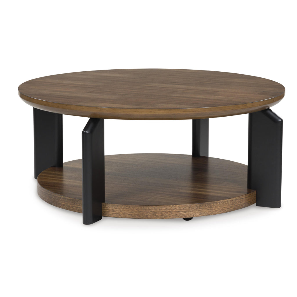 Signature Design by Ashley Kraeburn T624-8 Round Cocktail Table IMAGE 1