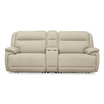 Signature Design by Ashley Double Deal Power Reclining Leather Match Loveseat with Console U1300158/U1300157/U1300162 IMAGE 1