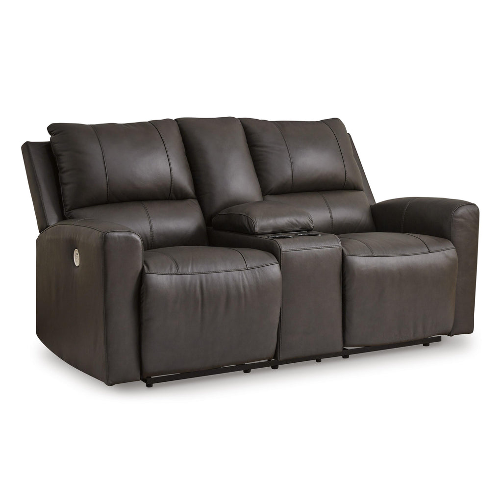 Signature Design by Ashley Boxmere U1310096 Double Reclining Power Loveseat with Console IMAGE 1