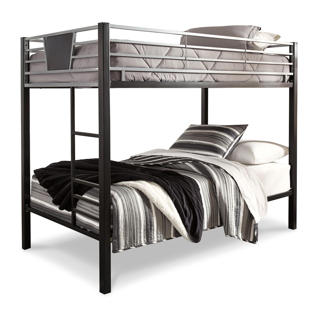 Signature Design by Ashley Dinsmore B106B9 Twin over Twin Bunk Bed and 2 Mattresses IMAGE 1