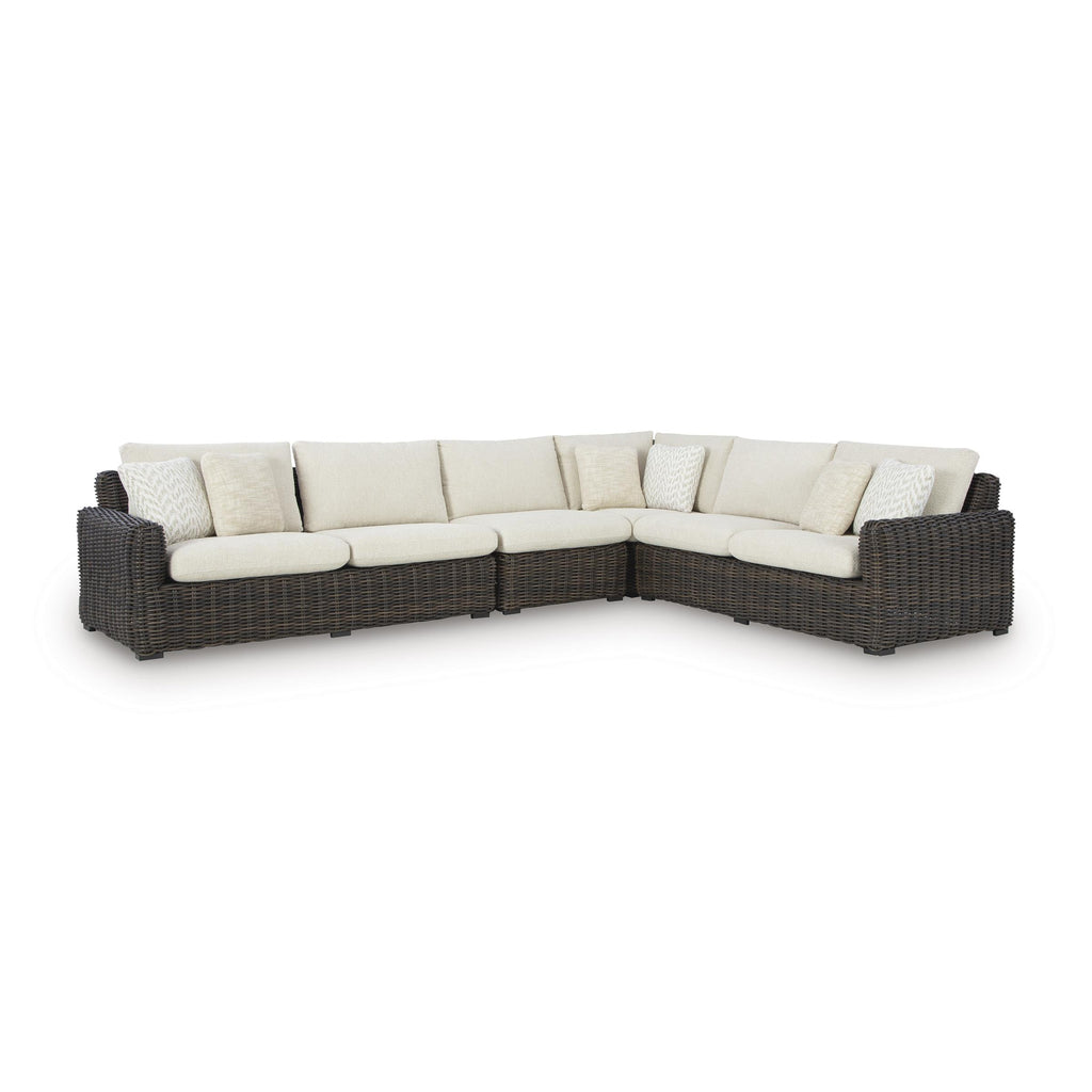  Signature Design by Ashley Kimora P711P2 4 pc Outdoor Sectional IMAGE 1