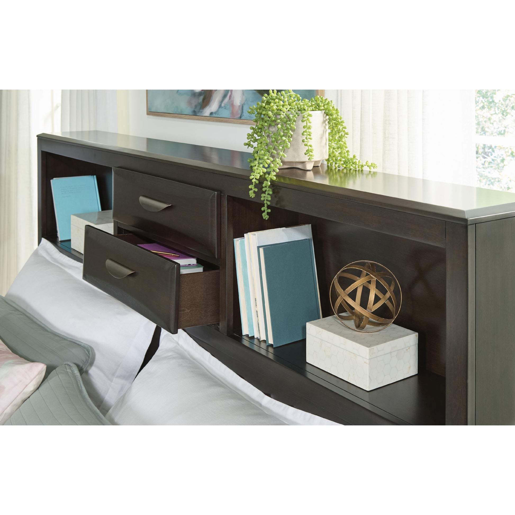 Signature Design by Ashley Vanmore B479B7 California King Storage Bed IMAGE 6