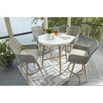 Signature Design by Ashley Seton Creek P798-613 Round Bar Table with Umbrella Option IMAGE 6