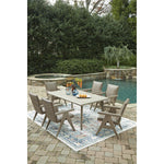 Signature Design by Ashley Cliff Trails PCP690-625 Rectangular Dining Table with Umbrella Option IMAGE 8