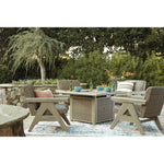 Signature Design by Ashley Cliff Trails PCP690-772 Square Fire Pit Table IMAGE 11