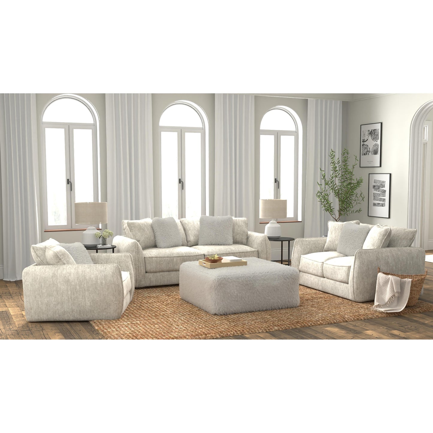  Jackson Furniture Bankside 2206-03 Sofa - Parchment IMAGE 3