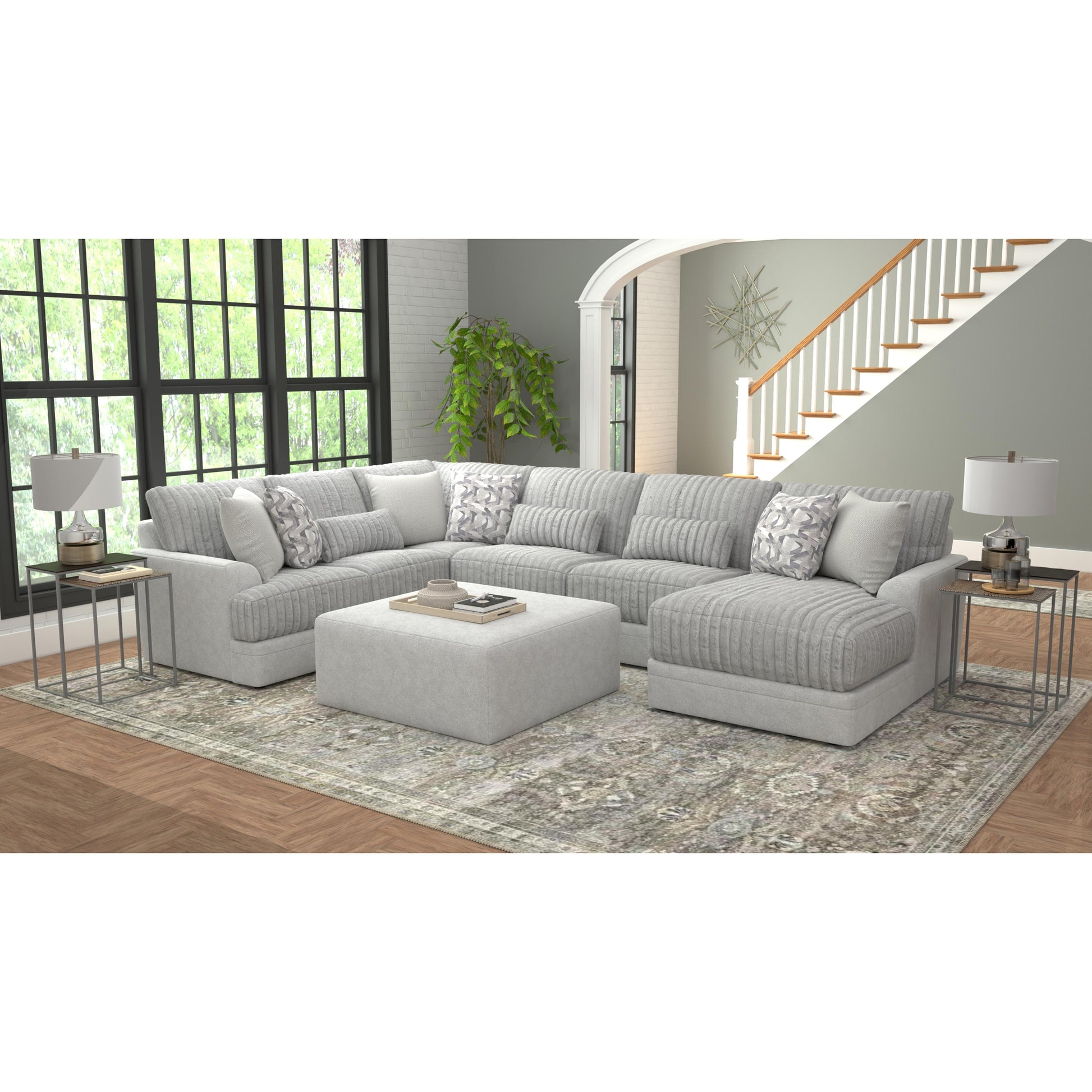  Jackson Furniture Titan 3480-28 Cocktail Ottoman - Moonstruck IMAGE 3