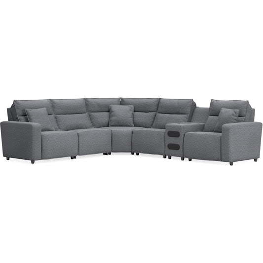  Signature Design by Ashley Modmax 65906S35 6 pc Reclining Sectional with Audio Console IMAGE 1