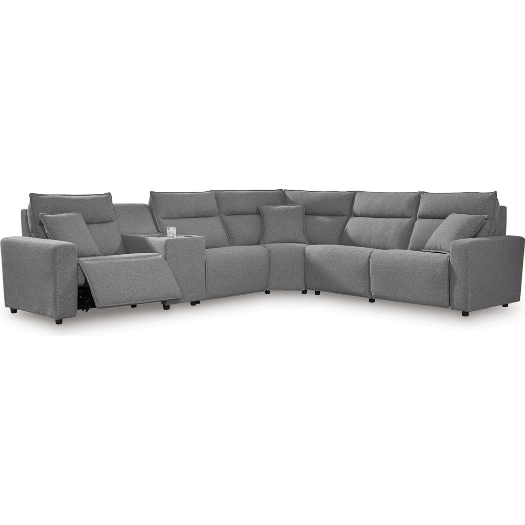 Signature Design by Ashley Modmax 65906S36 6 pc Reclining Sectional with Storage Console IMAGE 1