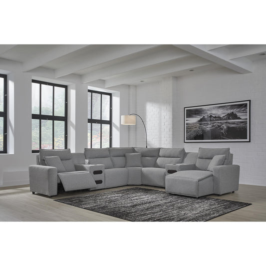 Signature Design by Ashley Modmax 65906S7 7 pc Power Reclining Sectional with Chaise IMAGE 2