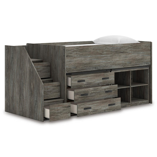 Signature Design by Ashley Frandern B4480B16 Twin Loft Bed with Bookcase and Drawer Storage IMAGE 2