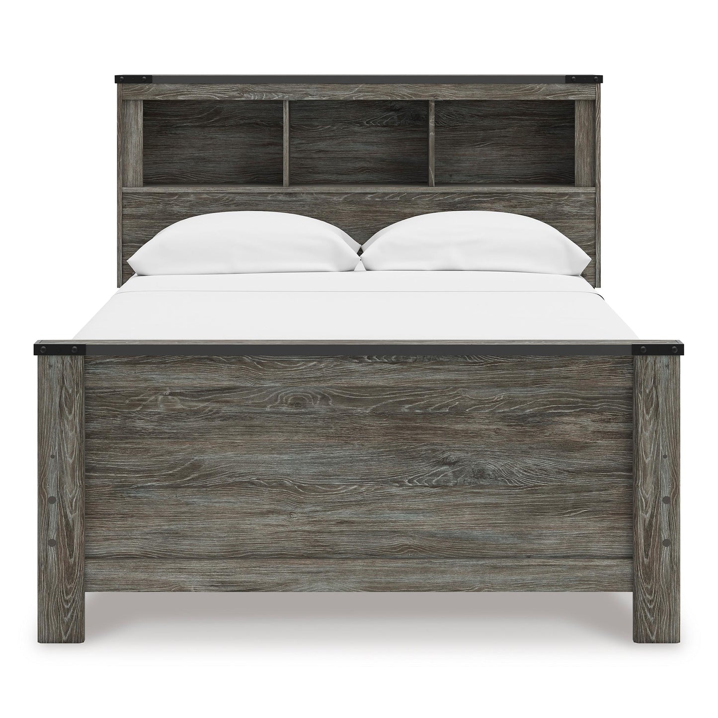 Signature Design by Ashley Frandern B4480B3 Full Bookcase Panel Bed IMAGE 2