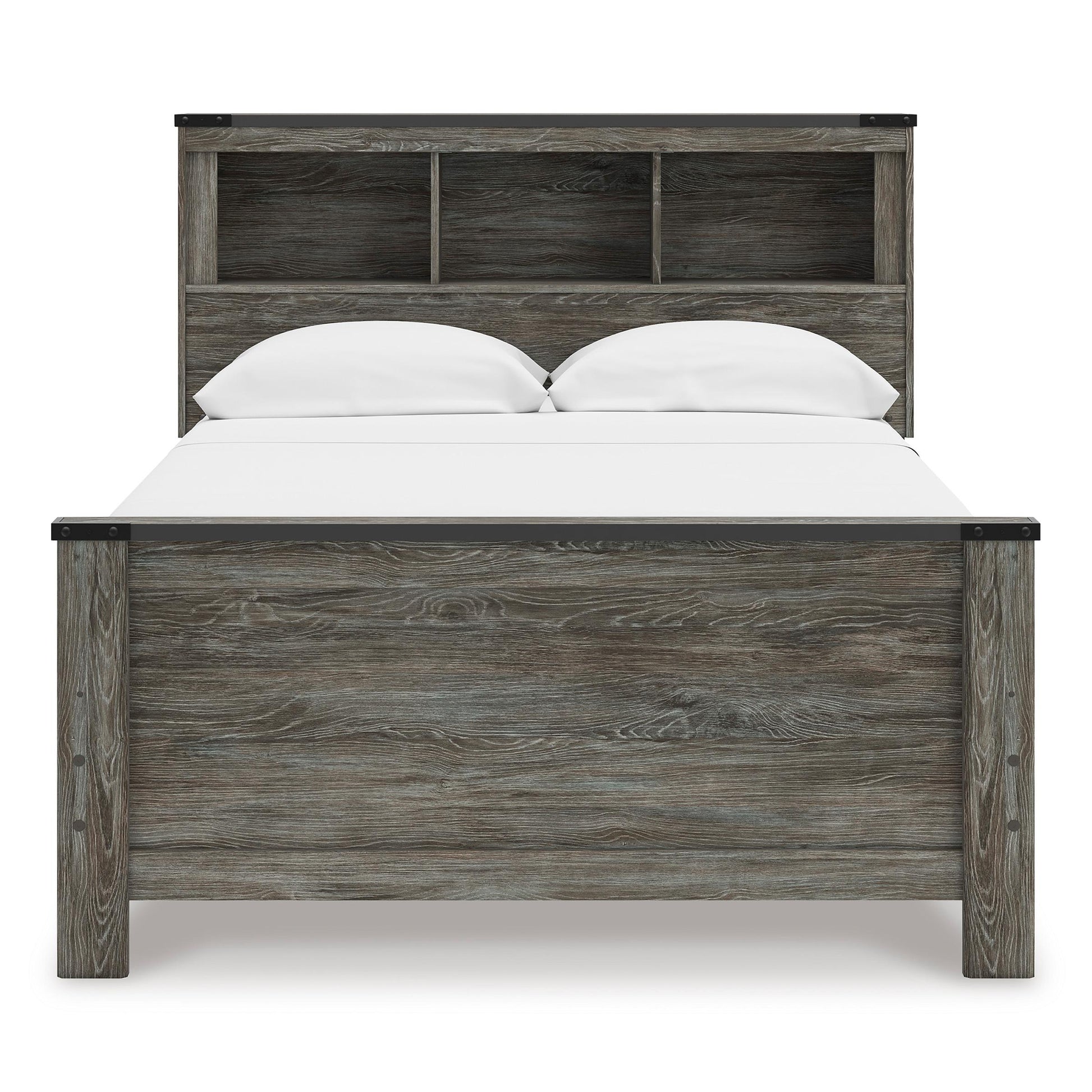 Signature Design by Ashley Frandern B4480B3 Full Bookcase Panel Bed IMAGE 2