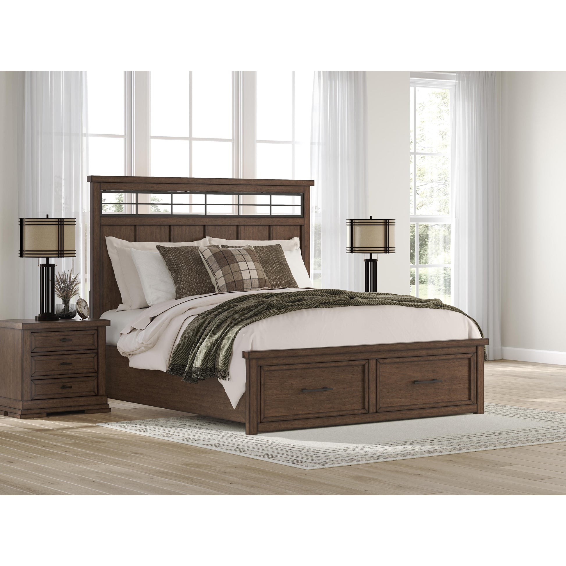 Signature Design by Ashley Taffenbrook B849B4 King Panel Storage Bed IMAGE 6