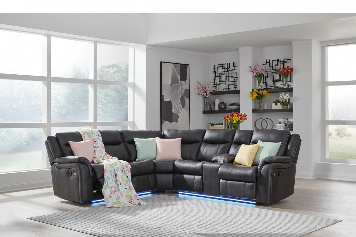 Signature Design by Ashley Sultan Meadow PC13001S1 2 pc Reclining Sectional IMAGE 4