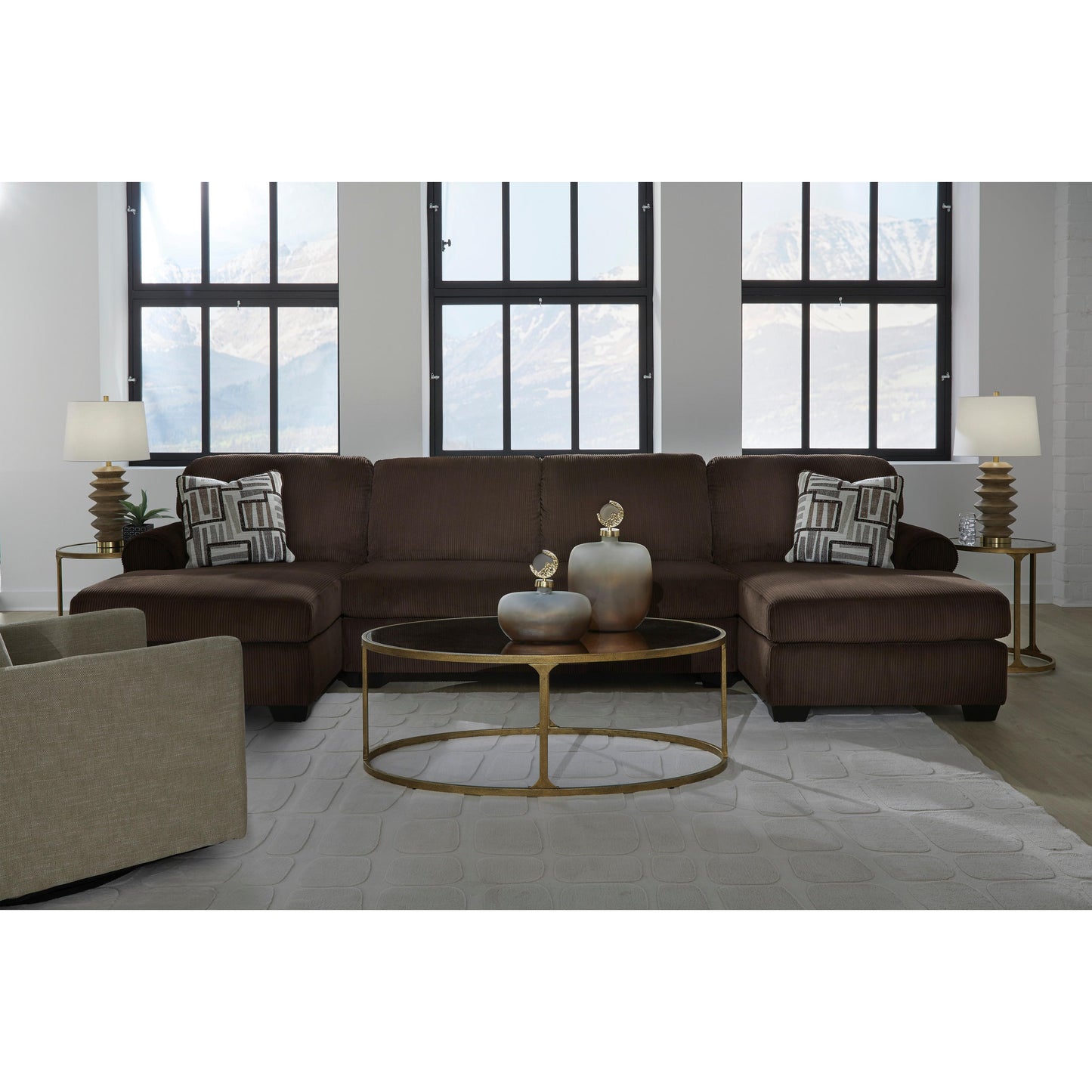 Signature Design by Ashley Kimlee PC35603S3 3 pc Sectional with Double Chaise | American Furniture of Slidell