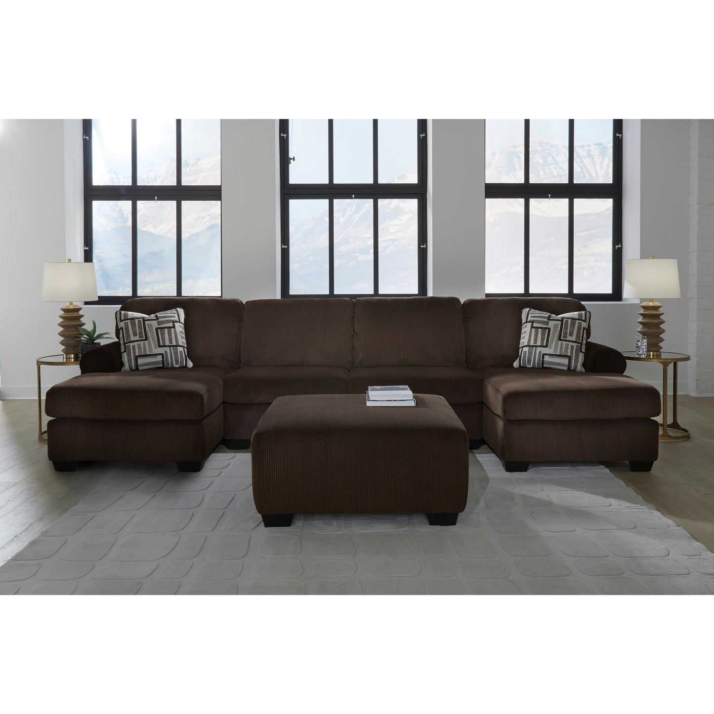 Signature Design by Ashley Kimlee PC35603S3 3 pc Sectional with Double Chaise | American Furniture of Slidell