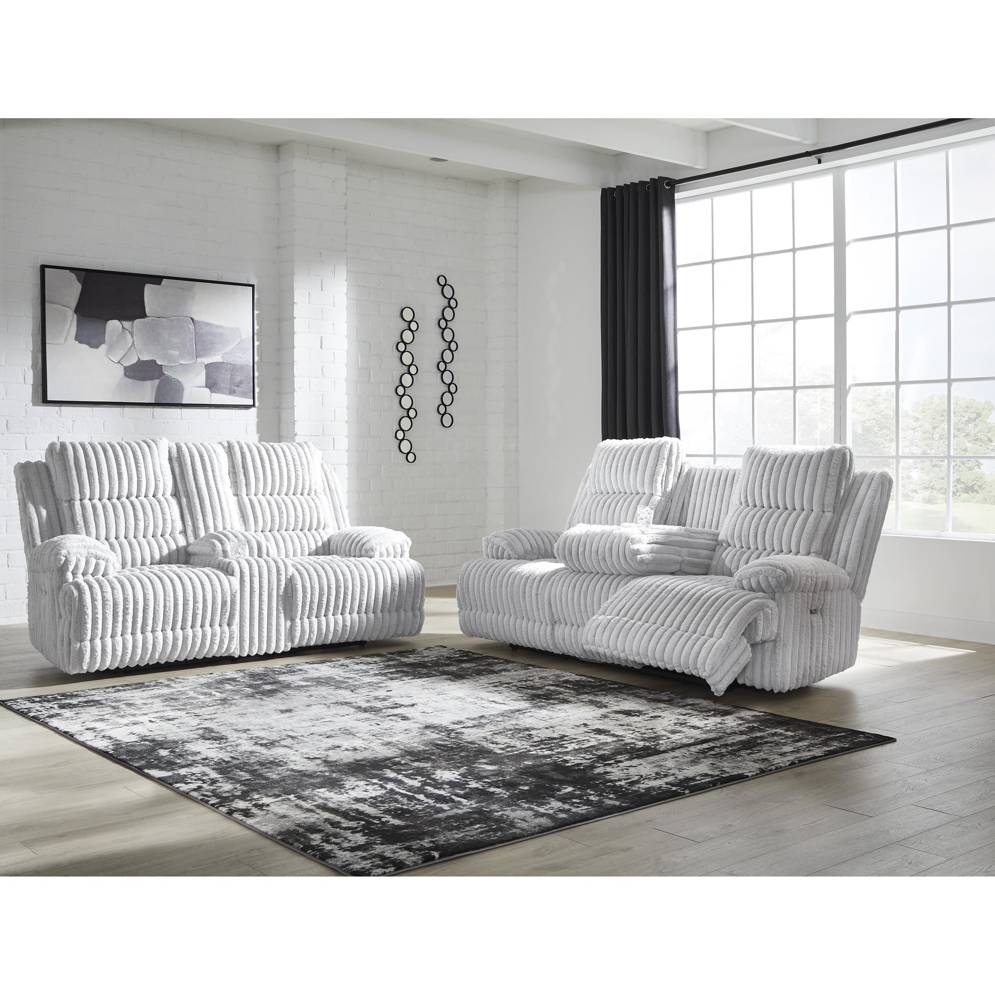 Signature Design by Ashley Rhines Falls PC4280499 Reclining Power Sofa with Drop Down Table IMAGE 8