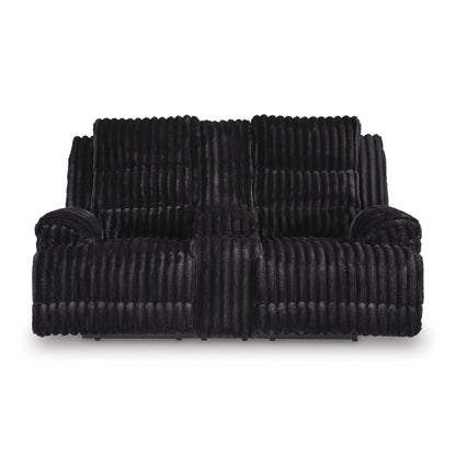 Signature Design by Ashley Rhine Falls PC4280596 Double Reclining Power Loveseat with Console IMAGE 2