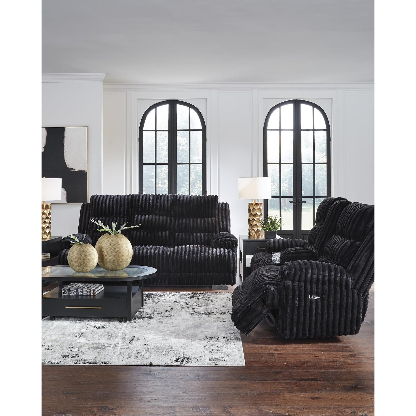 Signature Design by Ashley Rhine Falls PC4280599 Reclining Power Sofa with Drop Down Table IMAGE 12