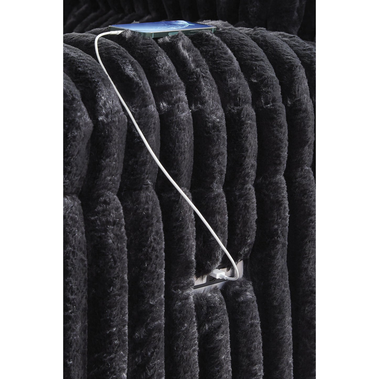 Signature Design by Ashley Rhine Falls PC4280599 Reclining Power Sofa with Drop Down Table IMAGE 7