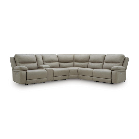 Signature Design by Ashley Narwhal Place PC99201S36 6 pc Reclining Sectional with Storage Console IMAGE 1