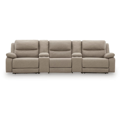  Signature Design by Ashley Narwhal Place PC99201S39 5 pc Reclining Sectional with Storage Consoles IMAGE 1