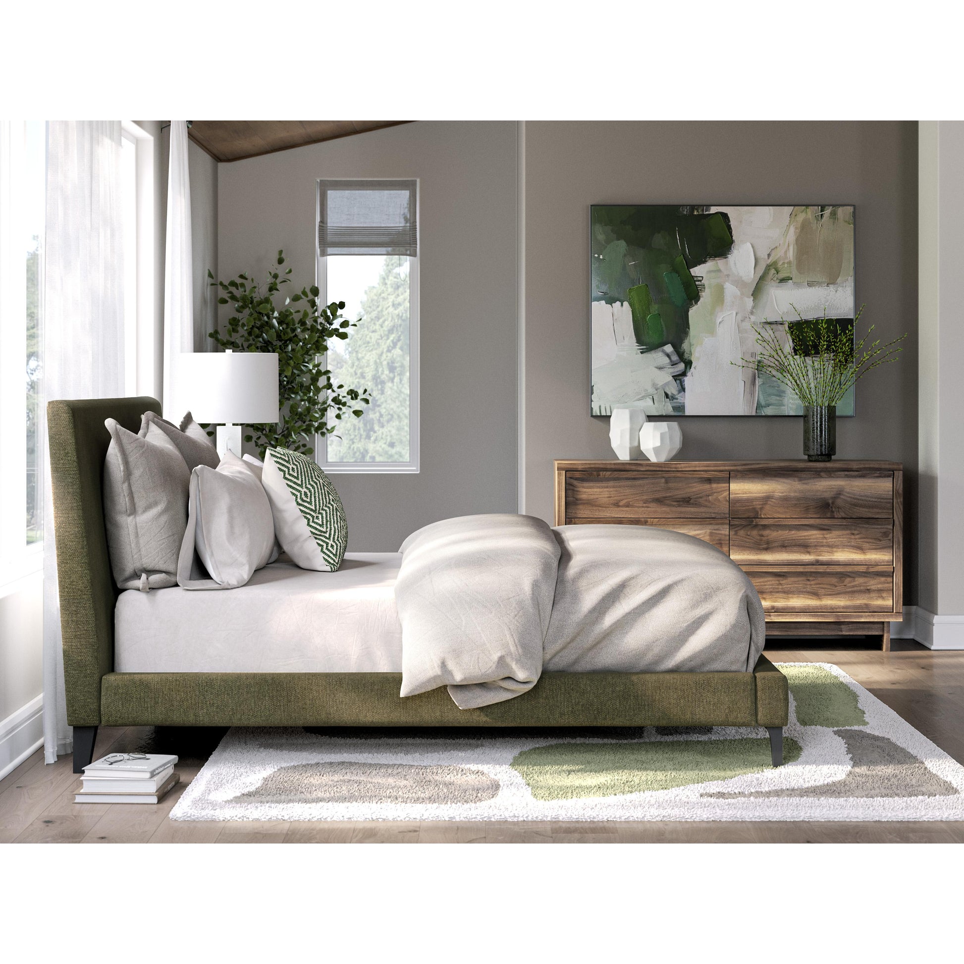 Signature Design by Ashley Chirason PCB3367-81 Queen Upholstered Bed with Roll Slats IMAGE 8