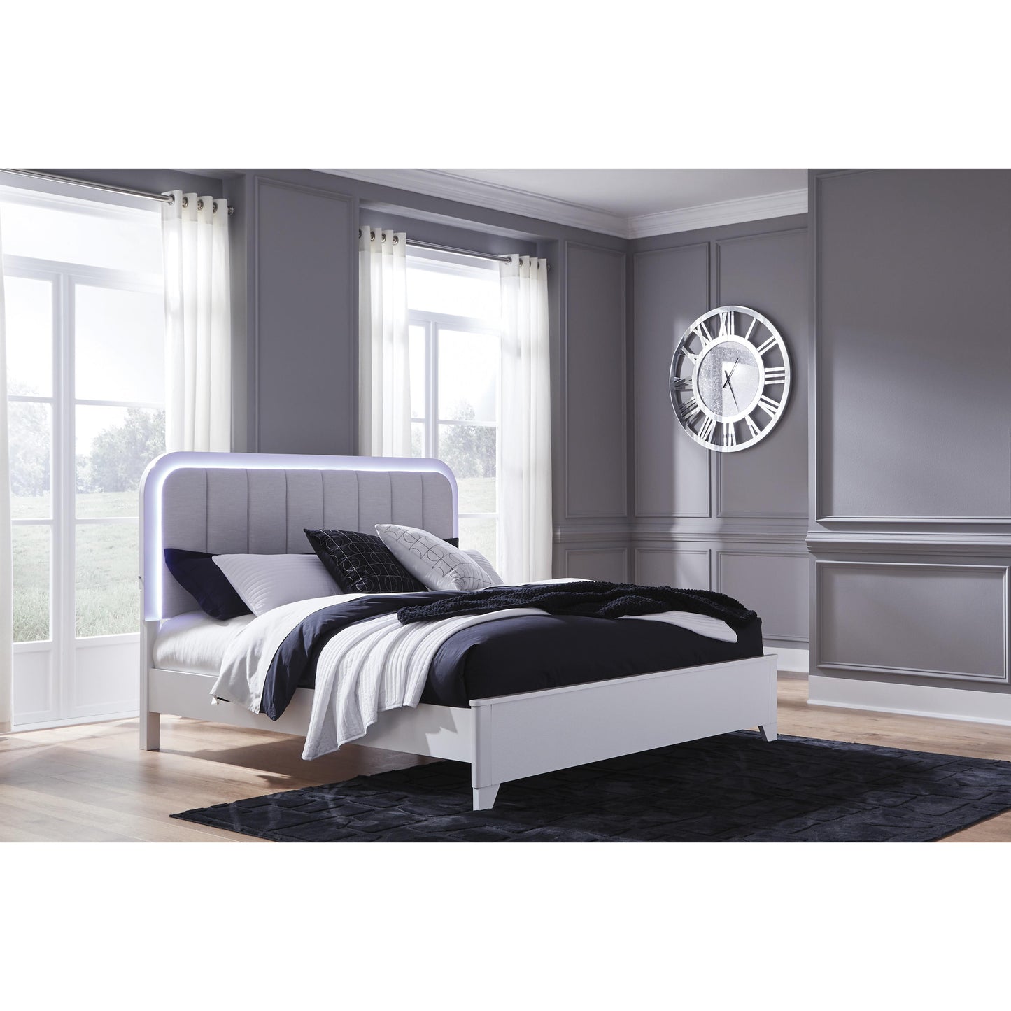 Signature Design by Ashley Jarlee PCB392B4 King Upholstered Panel Bed IMAGE 5