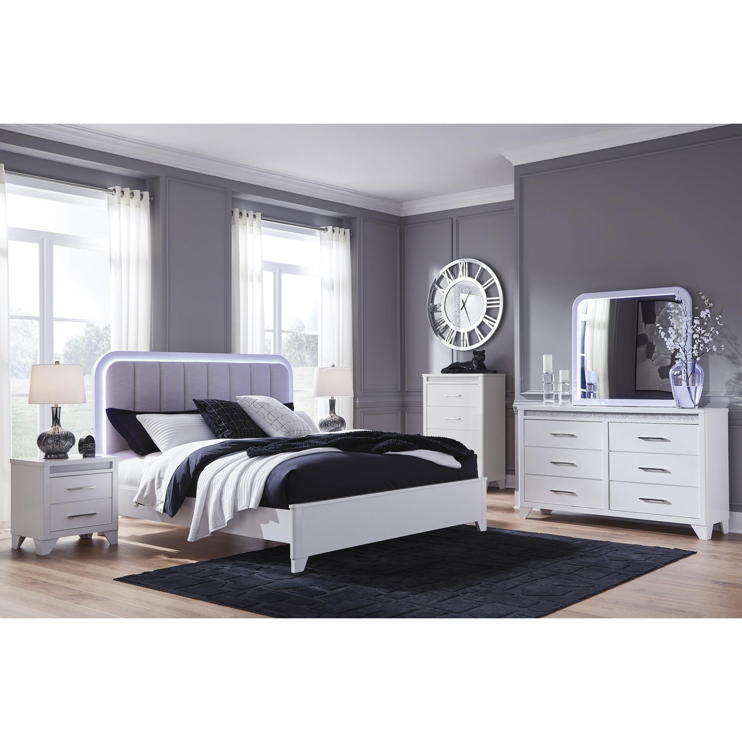 Signature Design by Ashley Jarlee PCB392B4 King Upholstered Panel Bed IMAGE 6