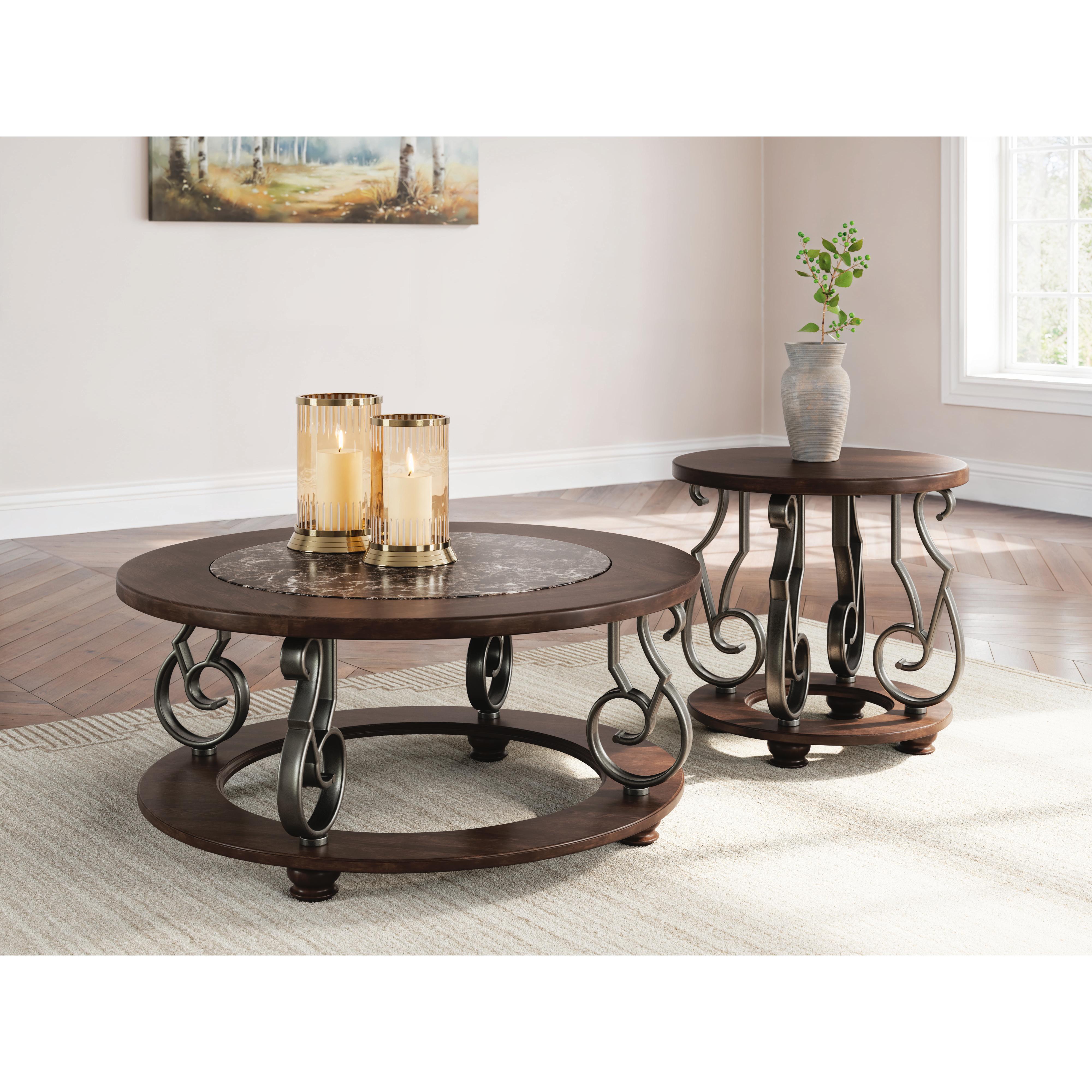 Signature Design by Ashley Frallyn T623-8 Round Cocktail Table