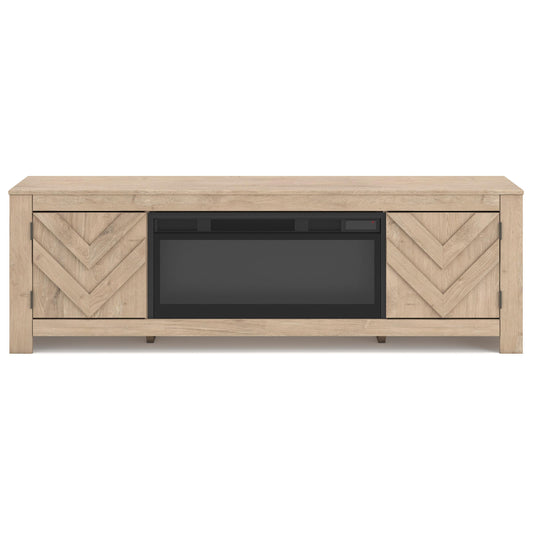 Signature Design by Ashley Cayboni W3787W1 71" TV Stand with Electric Fireplace IMAGE 1