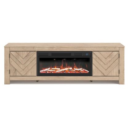 Signature Design by Ashley Cayboni W3787W1 71" TV Stand with Electric Fireplace IMAGE 2
