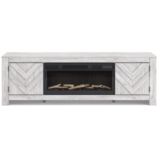 Signature Design by Ashley Cayboni W3788W1 71" TV Stand with Electric Fireplace IMAGE 1
