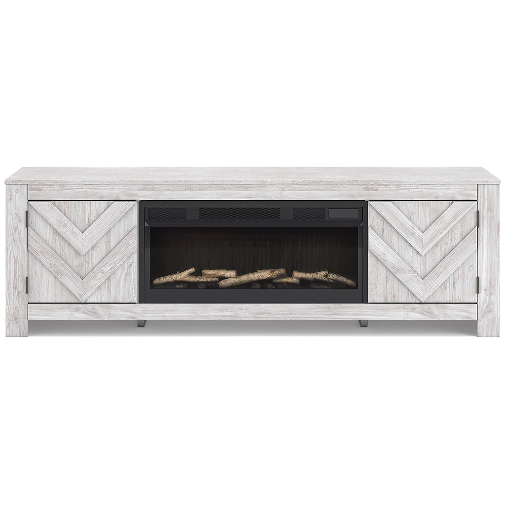 Signature Design by Ashley Cayboni W3788W1 71" TV Stand with Electric Fireplace IMAGE 1