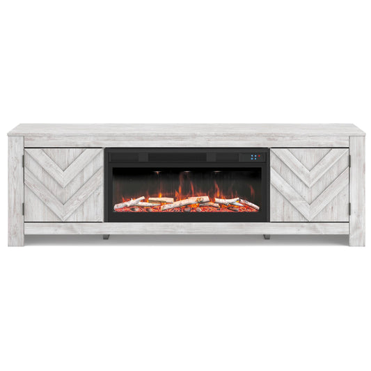 Signature Design by Ashley Cayboni W3788W1 71" TV Stand with Electric Fireplace IMAGE 2