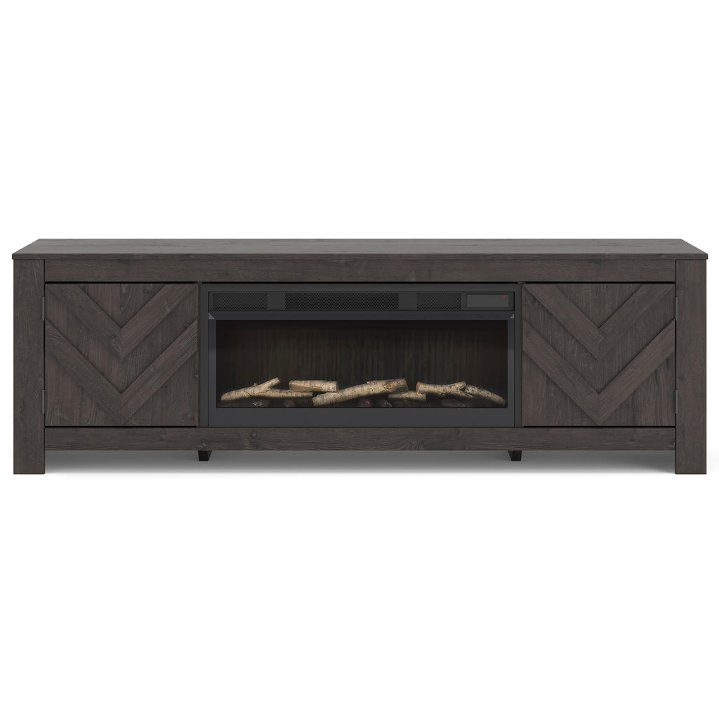 Signature Design by Ashley Cayboni W3789W1 71" TV Stand with Electric Fireplace IMAGE 1