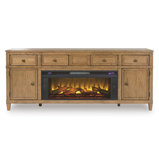 Signature Design by Ashley Sharlance W655W1 81" TV Stand with Electric Fireplace IMAGE 2