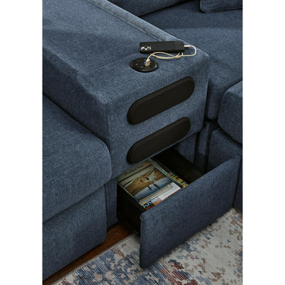  Signature Design by Ashley Modmax 92121S75 7 pc Sectional with Audio Console IMAGE 2