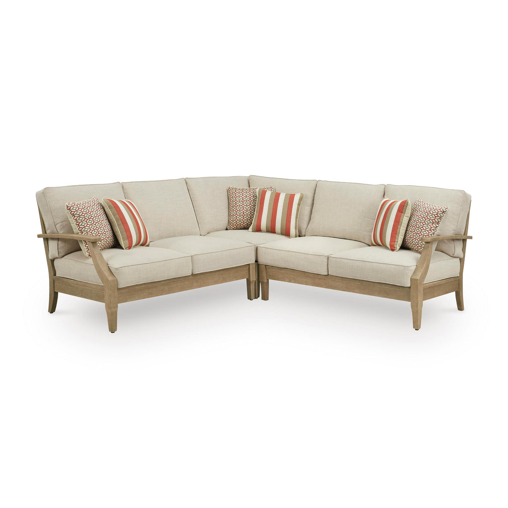 Signature Design by Ashley Clare View P801P10 3 pc Outdoor Sectional IMAGE 1