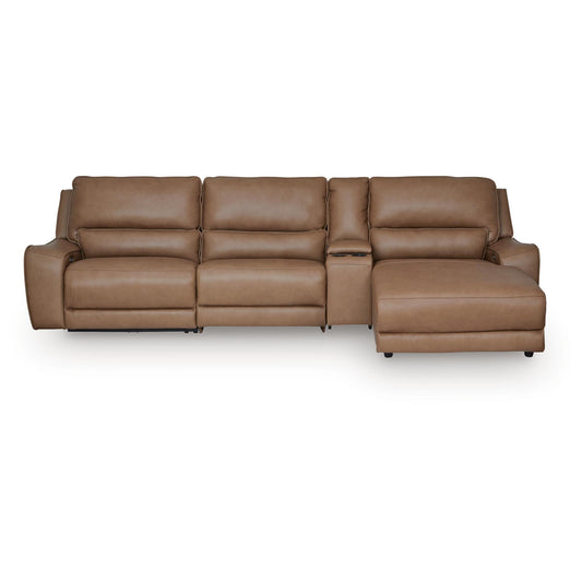  Signature Design by Ashley DeepWakes PCU62606S26 4 pc Reclining Sectional with Chaise and Storage Console IMAGE 1