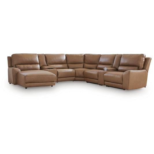  Signature Design by Ashley DeepWakes PCU62606S31 7 pc Reclining Sectional with Chaise and Storage Consoles IMAGE 1
