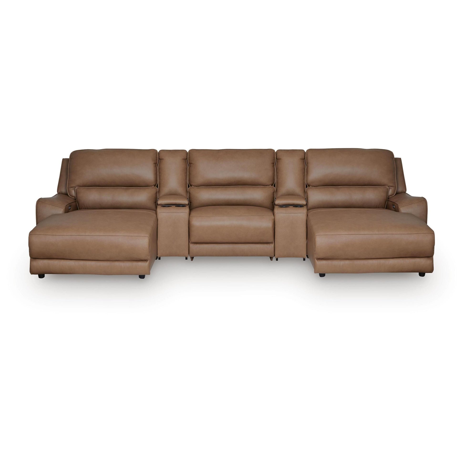  Signature Design by Ashley DeepWakes PCU62606S41 5 pc Reclining Sectional with Double Chaise and Storage Consoles IMAGE 1