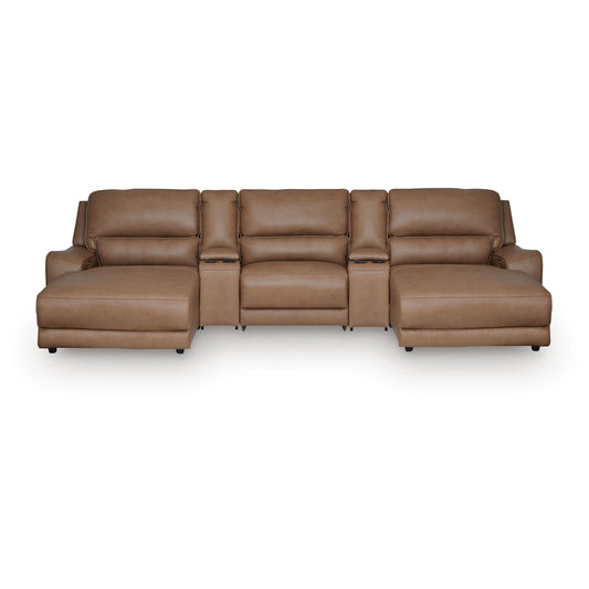  Signature Design by Ashley DeepWakes PCU62606S41 5 pc Reclining Sectional with Double Chaise and Storage Consoles IMAGE 1