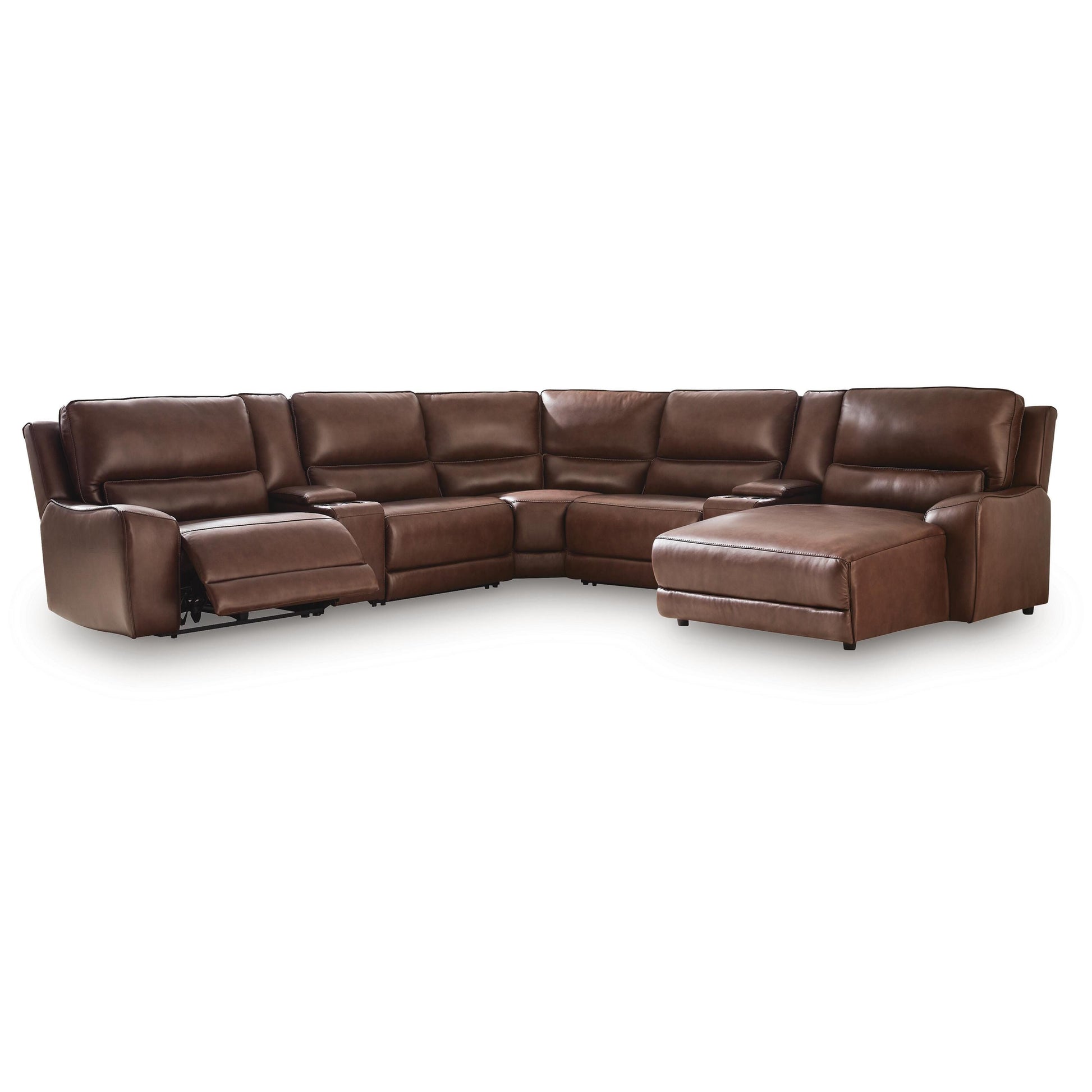  Signature Design by Ashley DeepWakes PCU62607S30 7 pc Reclining Sectional with Chaise and Storage Consoles IMAGE 1