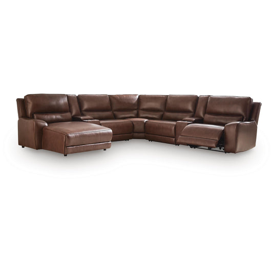  Signature Design by Ashley DeepWakes PCU62607S31 7 pc Reclining Sectional with Chaise and Storage Consoles IMAGE 1
